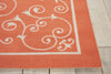 Nourison Home and Garden RS019 Orange Area Rug Detail Image