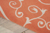 Nourison Home and Garden RS019 Orange Area Rug Detail Image