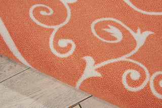 Nourison Home and Garden RS019 Orange Area Rug Detail Image