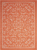 Nourison Home and Garden RS019 Orange Area Rug 