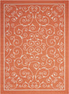 Nourison Home and Garden RS019 Orange Area Rug 5'3'' X 7'5''