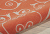 Nourison Home and Garden RS019 Orange Area Rug Detail Image