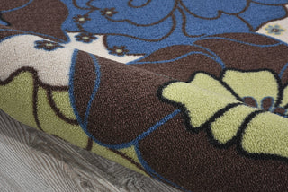 Nourison Home and Garden RS021 Light Blue Area Rug Detail Image