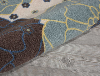 Nourison Home and Garden RS021 Light Blue Area Rug Detail Image