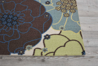 Nourison Home and Garden RS021 Light Blue Area Rug Detail Image