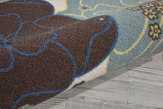 Nourison Home and Garden RS021 Light Blue Area Rug Detail Image