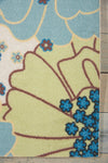 Nourison Home and Garden RS021 Light Blue Area Rug Corner Image