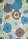 Nourison Home and Garden RS021 Light Blue Area Rug 5'3'' X 7'5''