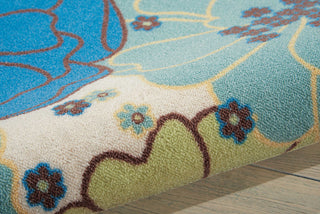 Nourison Home and Garden RS021 Light Blue Area Rug Detail Image