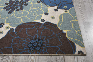 Nourison Home and Garden RS021 Light Blue Area Rug Detail Image