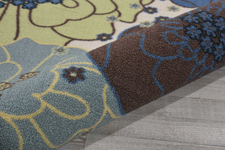 Nourison Home and Garden RS021 Light Blue Area Rug Detail Image