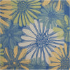 Nourison Home and Garden RS022 Blue Area Rug 5'3'' X 5'3'' Square