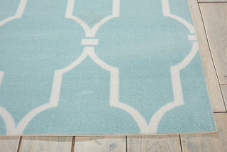 Nourison Home and Garden RS087 Aqua Area Rug Detail Image