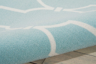 Nourison Home and Garden RS087 Aqua Area Rug Detail Image