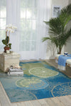 Nourison Home and Garden RS092 Blue Area Rug 6' X 8' Feature