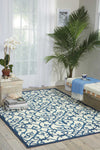 Nourison Home and Garden RS093 Blue Area Rug 6' X 8' Feature