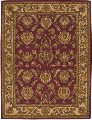 Nourison India House IH01 Burgundy Area Rug Main Image