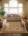 Nourison India House IH17 Gold Area Rug Room Image Feature