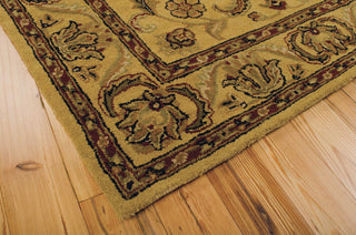 Nourison India House IH19 Gold Area Rug Corner Image