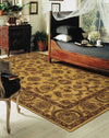 Nourison India House IH19 Gold Area Rug Room Image Feature