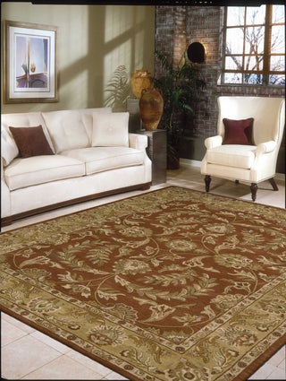 Nourison India House IH58 Rust Area Rug Room Image Feature