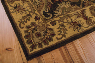 Nourison India House IH59 Green Area Rug Corner Image