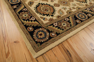 Nourison India House IH60 Beige Area Rug Corner Image