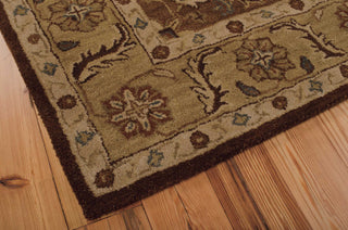 Nourison India House IH66 Chocolate Area Rug Corner Image
