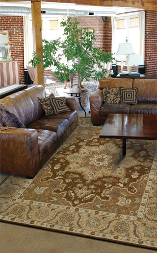 Nourison India House IH66 Chocolate Area Rug Room Image Feature