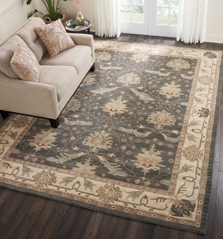 Nourison India House IH75 Blue Area Rug Room Scene Featured