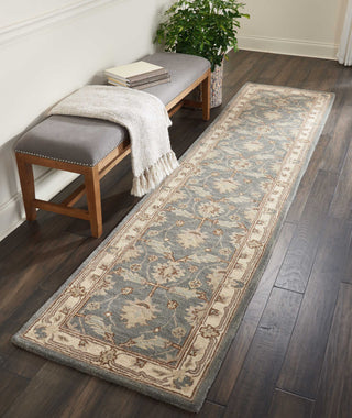 Nourison India House IH75 Blue Area Rug Room Scene 4