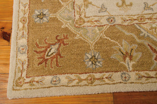 Nourison India House IH87 Ivory Gold Area Rug Corner Image
