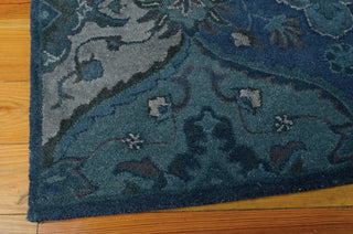 Nourison India House IH88 Denim Area Rug Corner Image