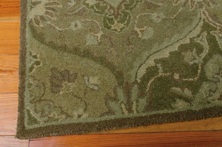 Nourison India House IH88 Green Area Rug Corner Image