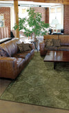 Nourison India House IH88 Green Area Rug Room Image Feature