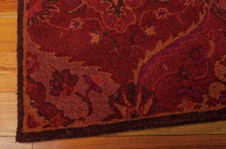 Nourison India House IH88 Red Area Rug Corner Image