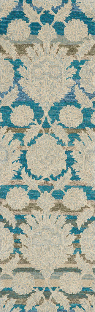 Nourison India House IH91 Ivory/Teal Area Rug