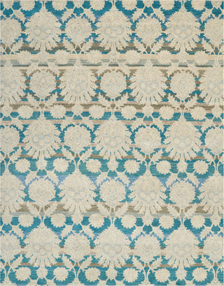 Nourison India House IH91 Ivory/Teal Area Rug Main Image