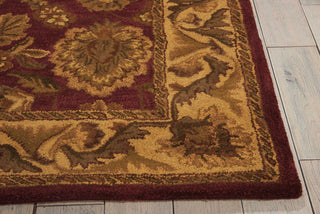 Nourison India House IH01 Burgundy Area Rug Detail Image