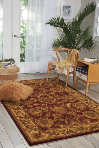 Nourison India House IH01 Burgundy Area Rug Room Image Feature