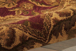 Nourison India House IH01 Burgundy Area Rug Detail Image