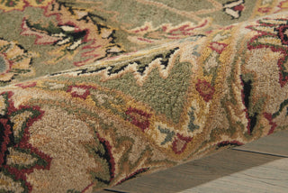 Nourison India House IH18 Green Area Rug Detail Image