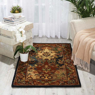 Nourison India House IH23 Multicolor Area Rug Room Image