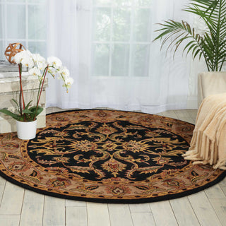 Nourison India House IH48 Black Area Rug Room Image Feature