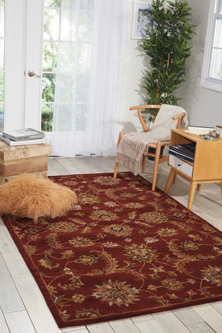 Nourison India House IH83 Brick Area Rug Room Image Feature