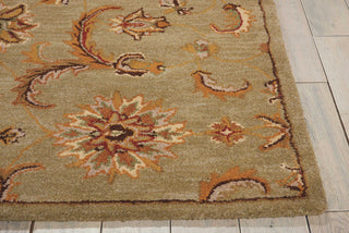 Nourison India House IH83 Light Green Area Rug Detail Image