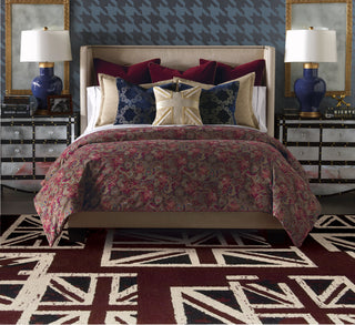 Nourison Intermix INT05 Union Jack Area Rug by Barclay Butera 5' X 8' Bedroom Shot