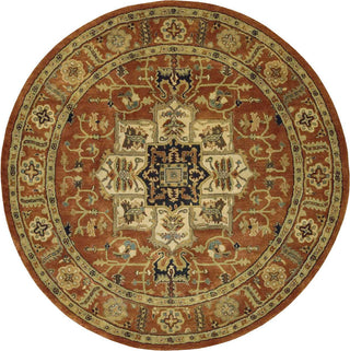 Nourison Jaipur JA33 Brick Area Rug Round Image