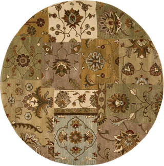 Nourison Jaipur JA37 Light Multicolor Area Rug Round Image