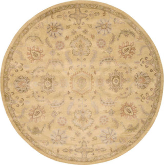 Nourison Jaipur JA54 Light Gold Area Rug Round Image